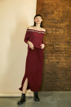 PTA3076 V-NECK SWEATER WITH...