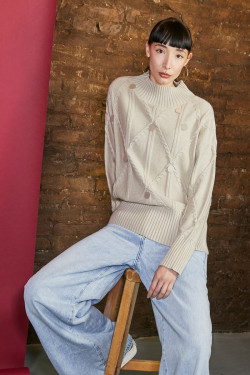 PTA 3062 MAGLIA TRECCE CON...